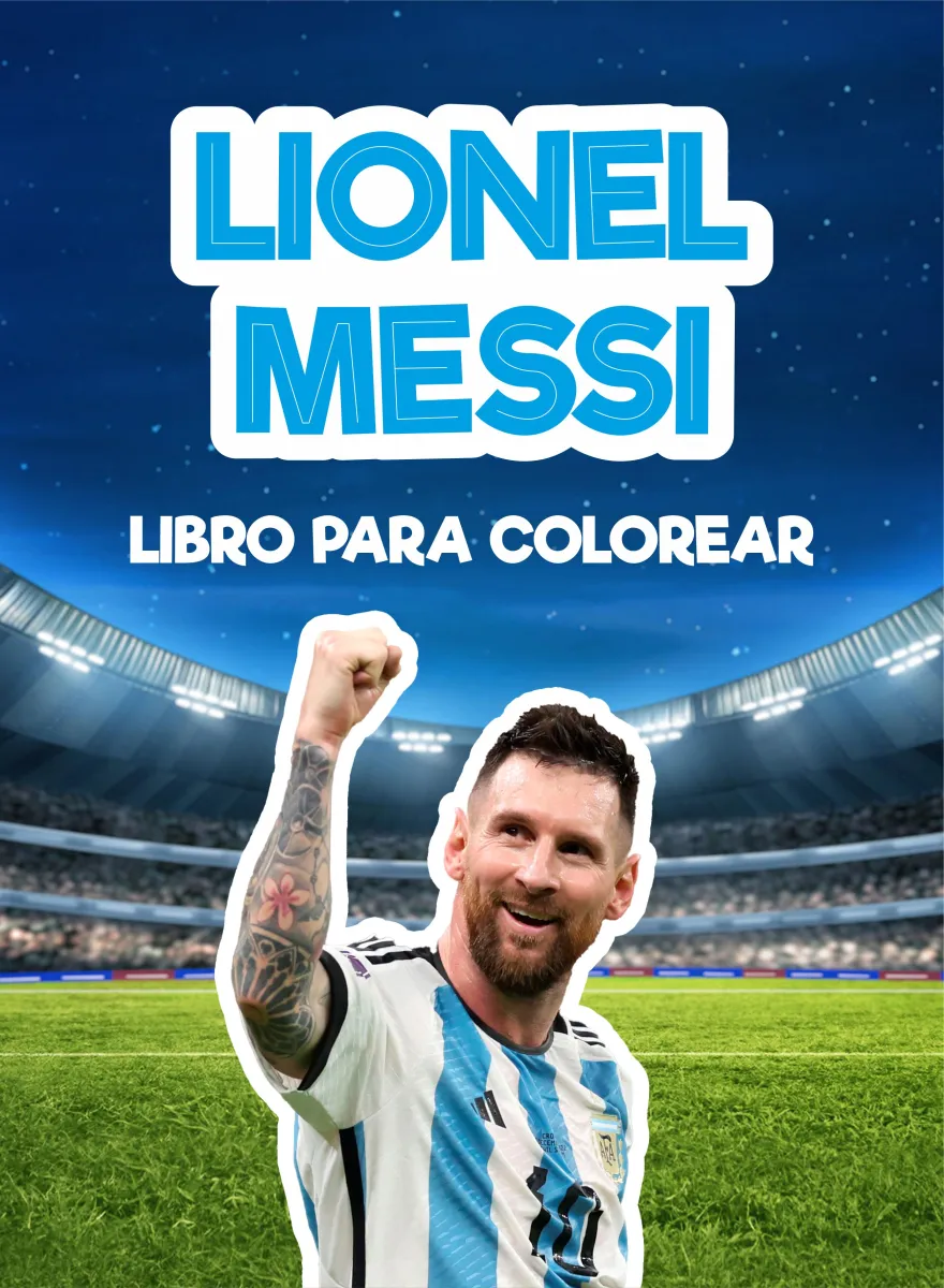 LIONEL MESSI LIBRO PARA COLOREAR