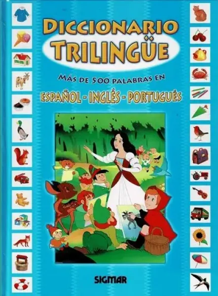DICCIONARIO TRILINGUE MAS DE 500 PALABRAS EN ESPAÑOL INGLES PORTUGUES