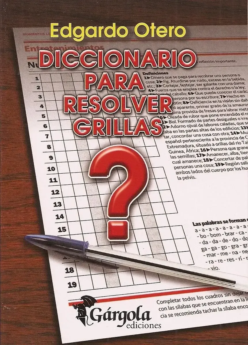 DICCIONARIO PARA RESOLVER GRILLAS