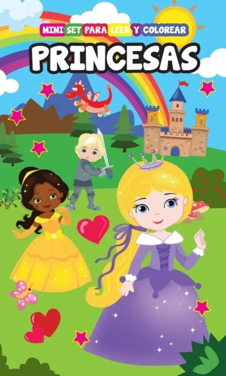 MINI SET PARA LEER Y COLOREAR PRINCESAS