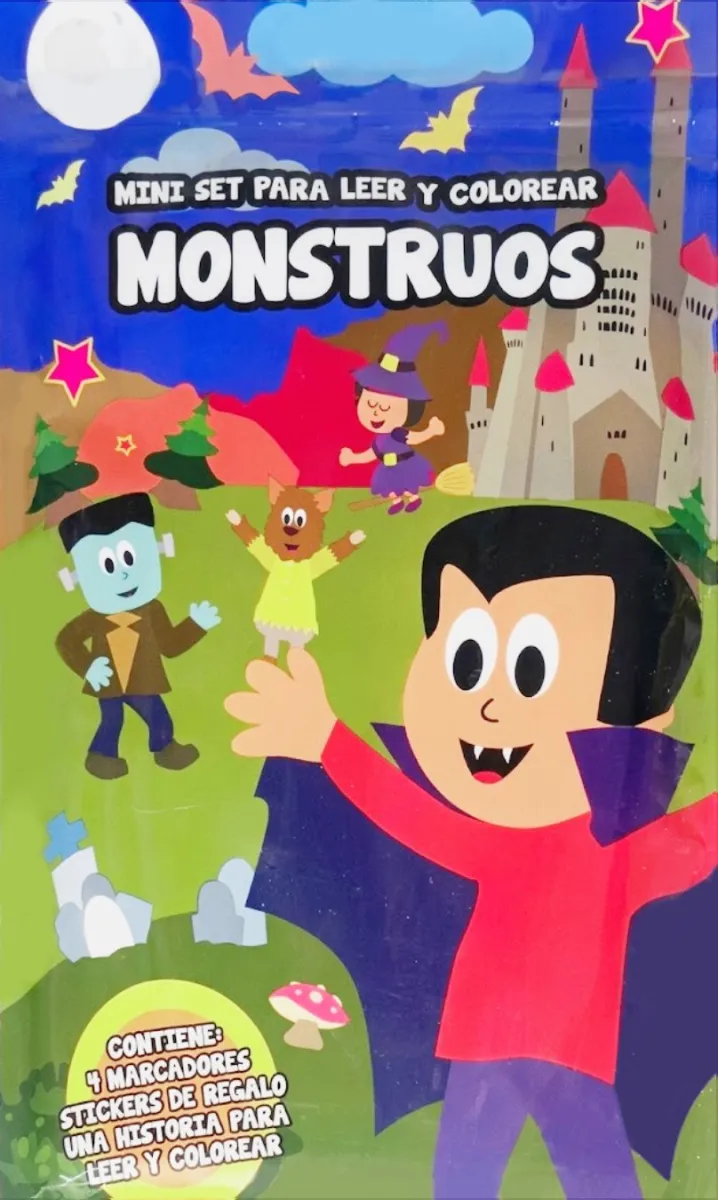 MINI SET PARA LEER Y COLOREAR MONSTRUOS