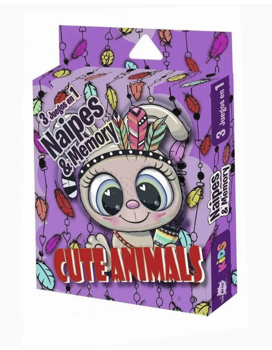 NAIPES Y MEMORY CUTE ANIMALS CONEJO